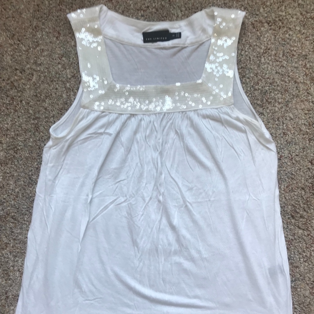 The Limited - Tank Top with Sequin Detail